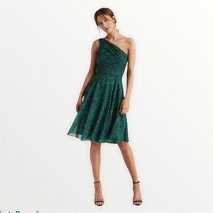 Halston Heritage One Shoulder cocktail dress